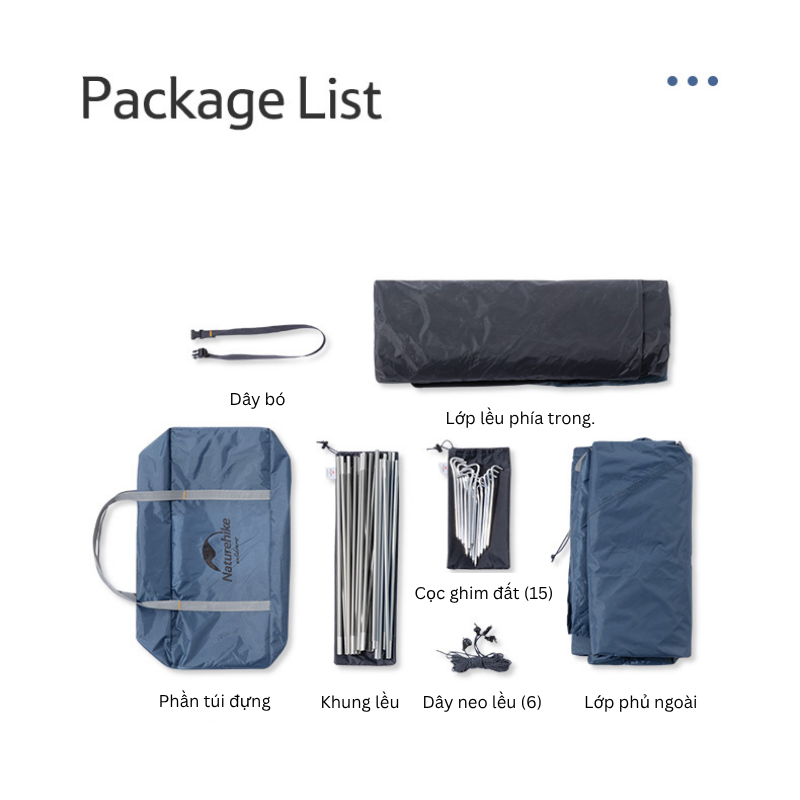 Lều cắm trại nhẹ chống nước Naturehike NH21ZP015 - P-Plus