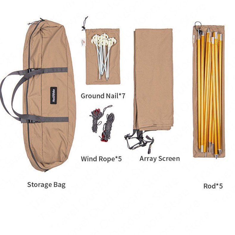 Bình phong chắn gió bên lều Glamping Naturehike NH20TM088