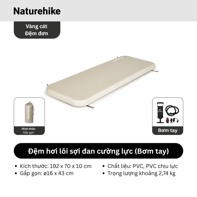 Naturehike CNK2550WS039 - Đệm hơi Glamping cao cấp dày 10 cm