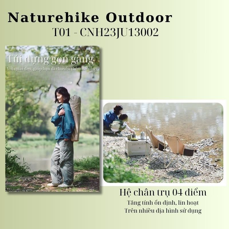 Ghế mặt trăng camping Naturehike CNH23JU13002 - Không tay vịn