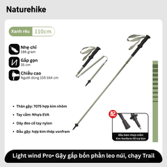 Naturehike CNK2450DS016 - Gậy leo núi nhôm siêu nhẹ khi leo núi, chạy Trail