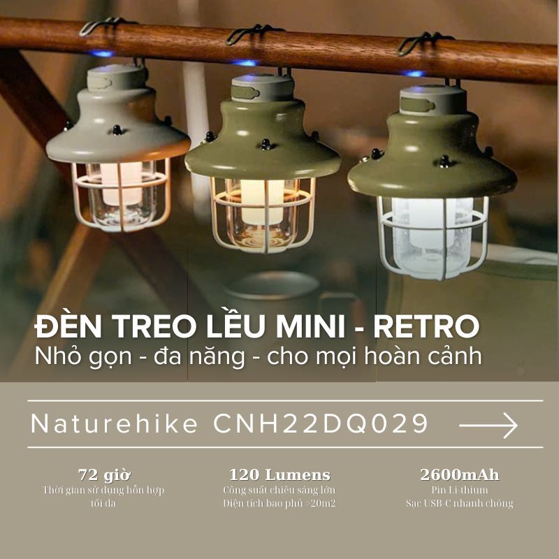 Đèn treo lều gia đình mini Naturehike CNH22DQ029