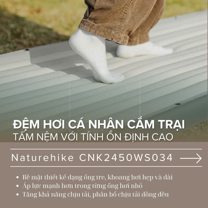 Đệm hơi cá nhân siêu nhẹ Naturehike Libamboo CNK2450WS034