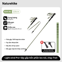 Naturehike CNK2450DS016 - Gậy leo núi nhôm siêu nhẹ khi leo núi, chạy Trail