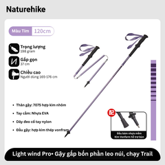 Naturehike CNK2450DS016 - Gậy leo núi nhôm siêu nhẹ khi leo núi, chạy Trail
