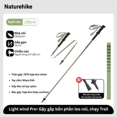 Naturehike CNK2450DS016 - Gậy leo núi nhôm siêu nhẹ khi leo núi, chạy Trail