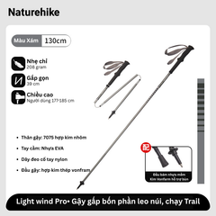 Naturehike CNK2450DS016 - Gậy leo núi nhôm siêu nhẹ khi leo núi, chạy Trail