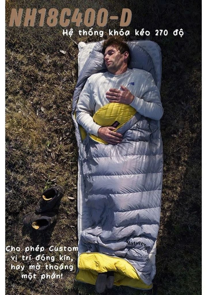 Túi ngủ lông ngỗng siêu nhẹ Naturehike NH18C400-D