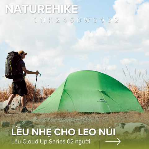 Naturehike CNK2450WS032 - Lều Cloud Up siêu nhẹ cho di chuyển đường dài