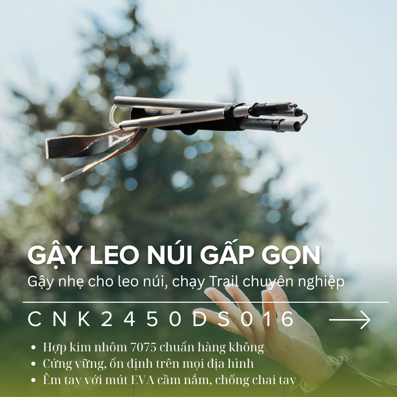 Naturehike CNK2450DS016 - Gậy leo núi nhôm siêu nhẹ khi leo núi, chạy Trail