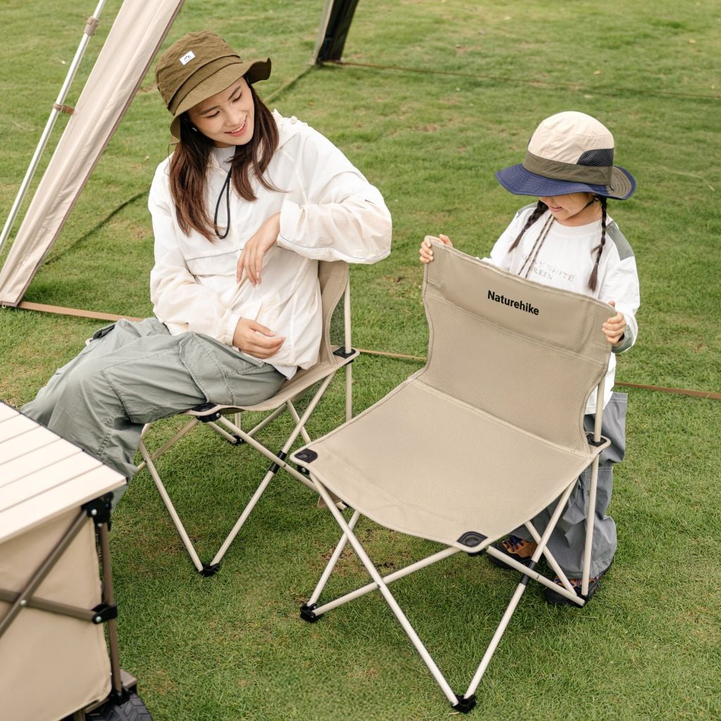 Ghế gấp dã ngoại Naturehike CNK2550JJ025: Khung gia cường, mặt ghế dệt kim cương