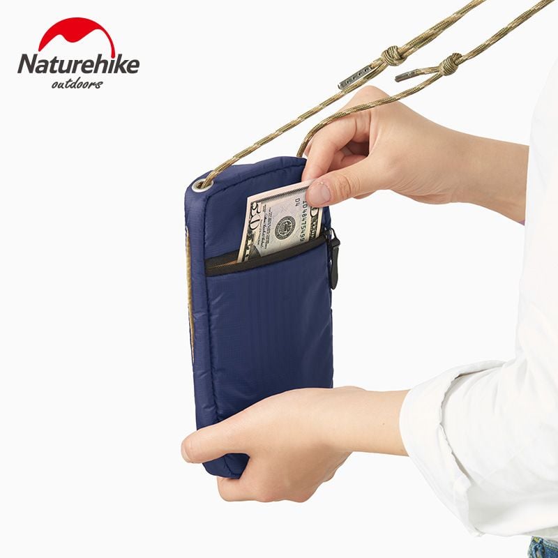 Ví đựng hộ chiếu, passport có dây đeo cổ NatureHike NH17X010-B