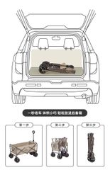 Xe kéo đồ đa năng Naturehike NH19PJ001 - Bánh lớn