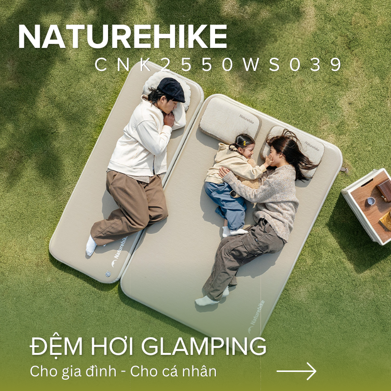 Naturehike CNK2550WS039 - Đệm hơi Glamping cao cấp dày 10 cm