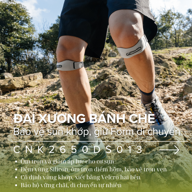 Đai hỗ trợ xương bánh chè Naturehike CNK2650DS013 chạy bộ, bóng rổ, bóng chuyền