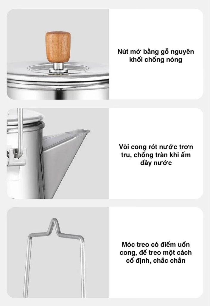 Ấm đun nước Inox 304 Naturehike CNK2300CJ013