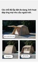 Naturehike CNK2550WS043: Lều tự bung Naturehike Village 6.0 rộng và thoáng