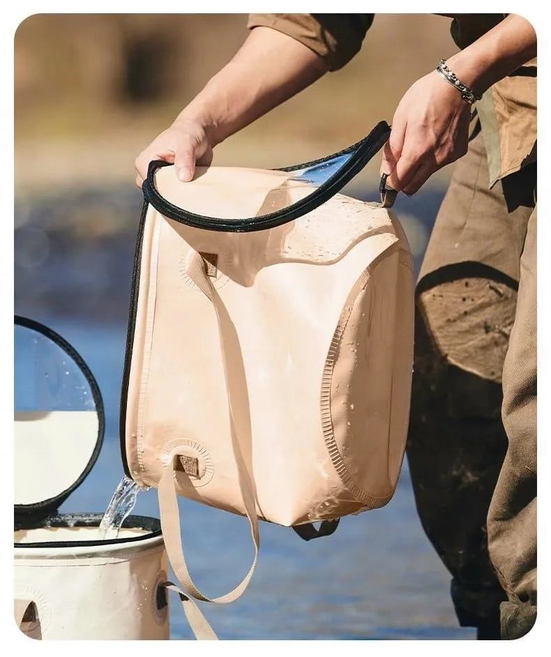 Xô nước tròn gấp gọn Naturehike CNK2350CF010 - Có nắp đậy