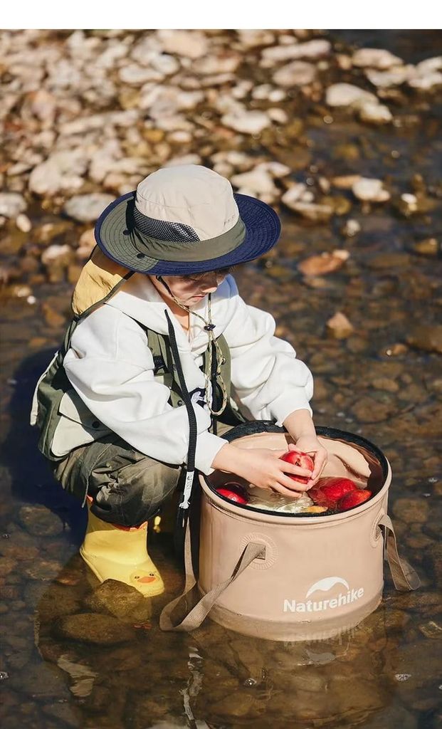 Xô nước tròn gấp gọn Naturehike CNK2350CF010 - Có nắp đậy