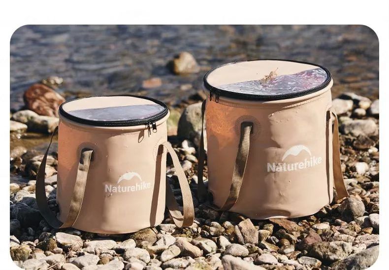 Xô nước tròn gấp gọn Naturehike CNK2350CF010 - Có nắp đậy