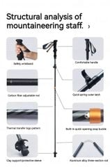 Gậy leo núi siêu nhẹ Naturehike chính hãng