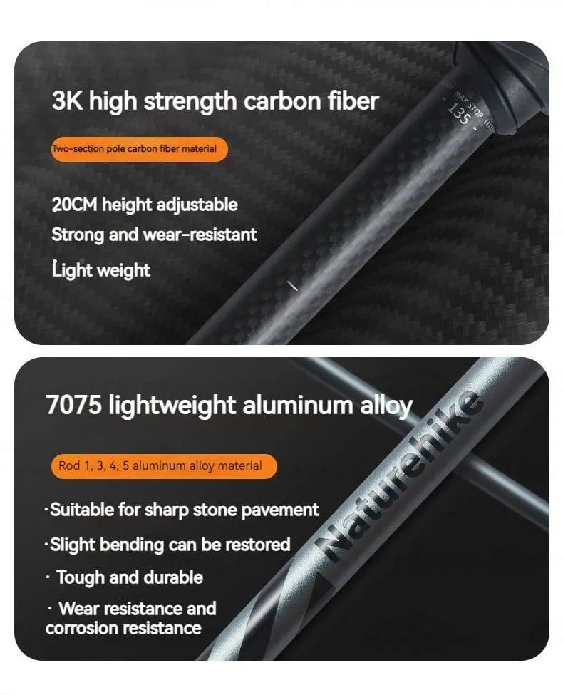 Gậy leo núi siêu nhẹ Naturehike chính hãng