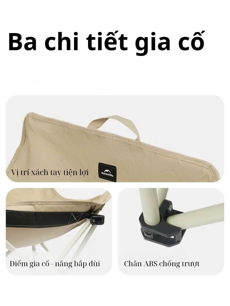 Ghế mặt trăng camping Naturehike CNH23JU13002 - Không tay vịn