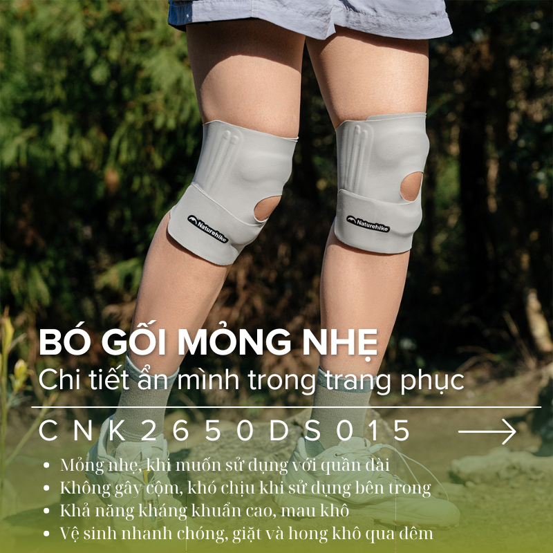 Bó gối cường độ cao Naturehike CNK2650DS015 - Với vải co giãn siêu mỏng