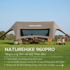 Tăng dã ngoại trung tâm Naturehike CNK2650WS023 chống nóng với keo Titan đen