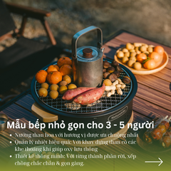 Bếp nướng than hoa để bàn tròn Naturehike CNK2550CF010