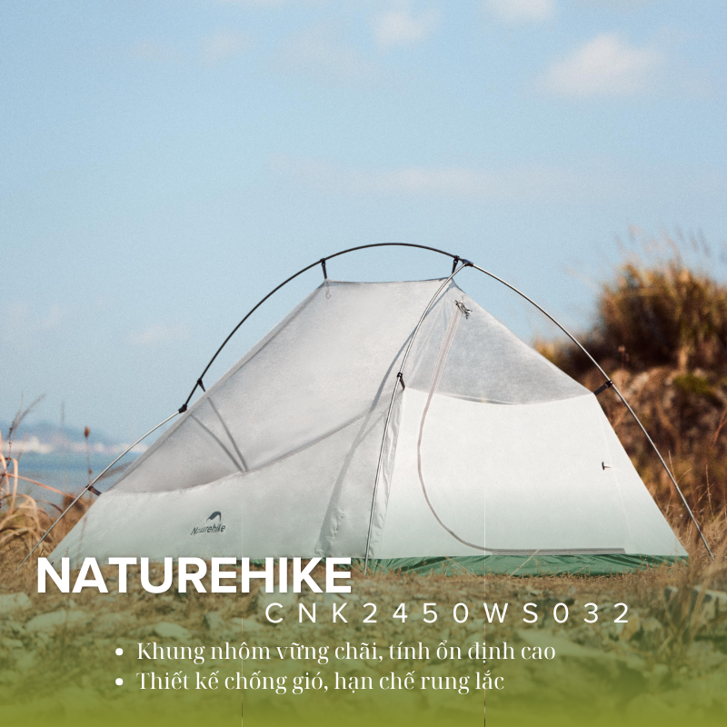 Naturehike CNK2450WS032 - Lều Cloud Up siêu nhẹ cho di chuyển đường dài