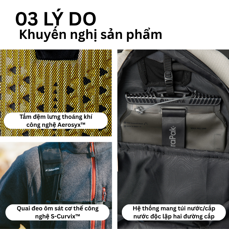 Balo leo núi siêu nhẹ Naturehike Longwa 18L CNK2550XB015 - Siêu nhẹ, giảm áp lực