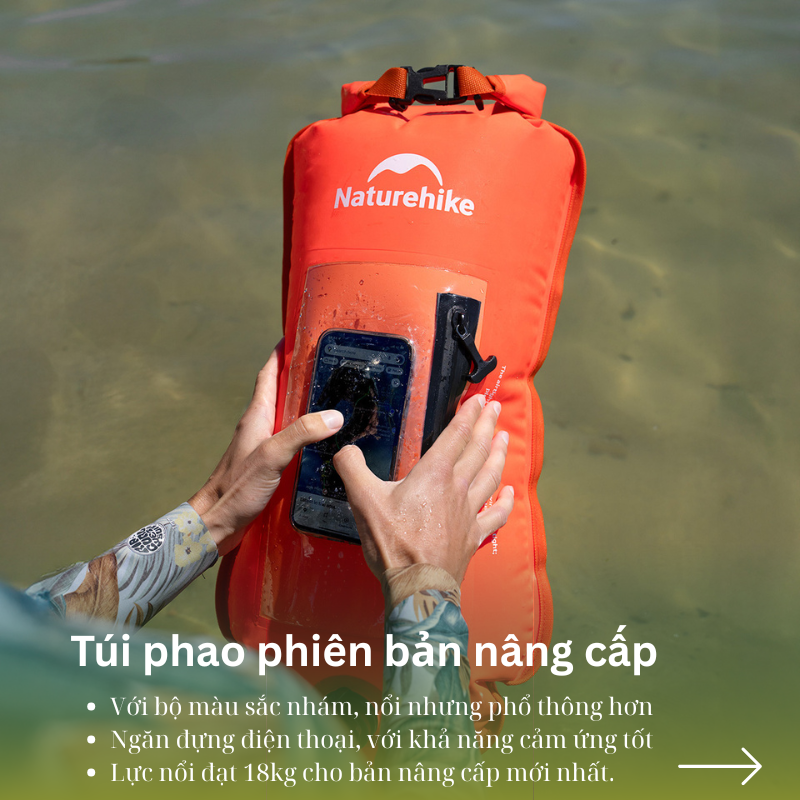 Naturehike NH17S001-G - Túi phao khô chống nước bản nâng cấp