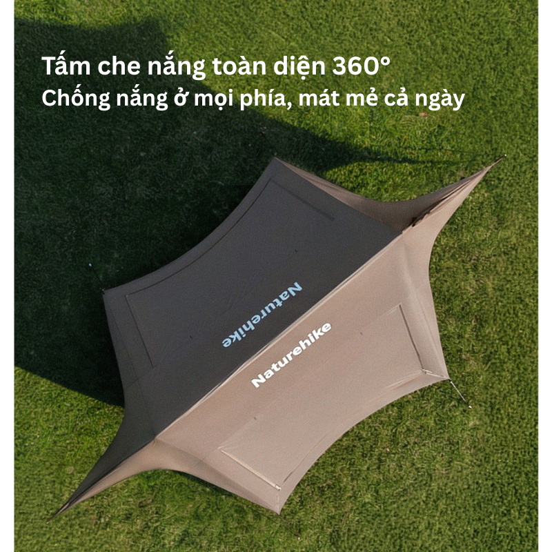 Tăng dã ngoại trung tâm Naturehike CNK2650WS023 chống nóng với keo Titan đen