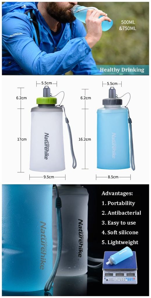 Bình đựng nước du lịch Naturehike NH61A065-B 750ml