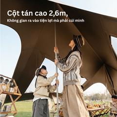 Tăng dã ngoại trung tâm Naturehike CNK2650WS023 chống nóng với keo Titan đen