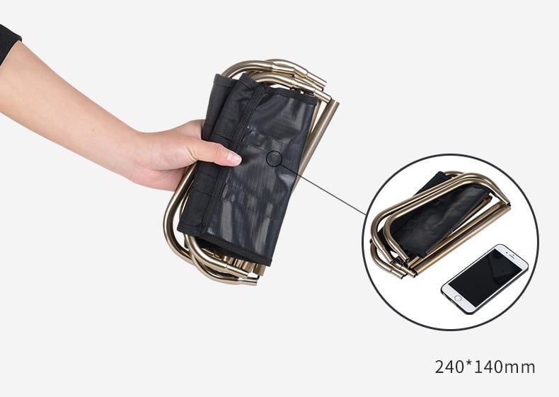 Ghế xếp gọn mini, chất liệu hợp kim Nhôm siêu nhẹ NatureHike NH17Z012-L
