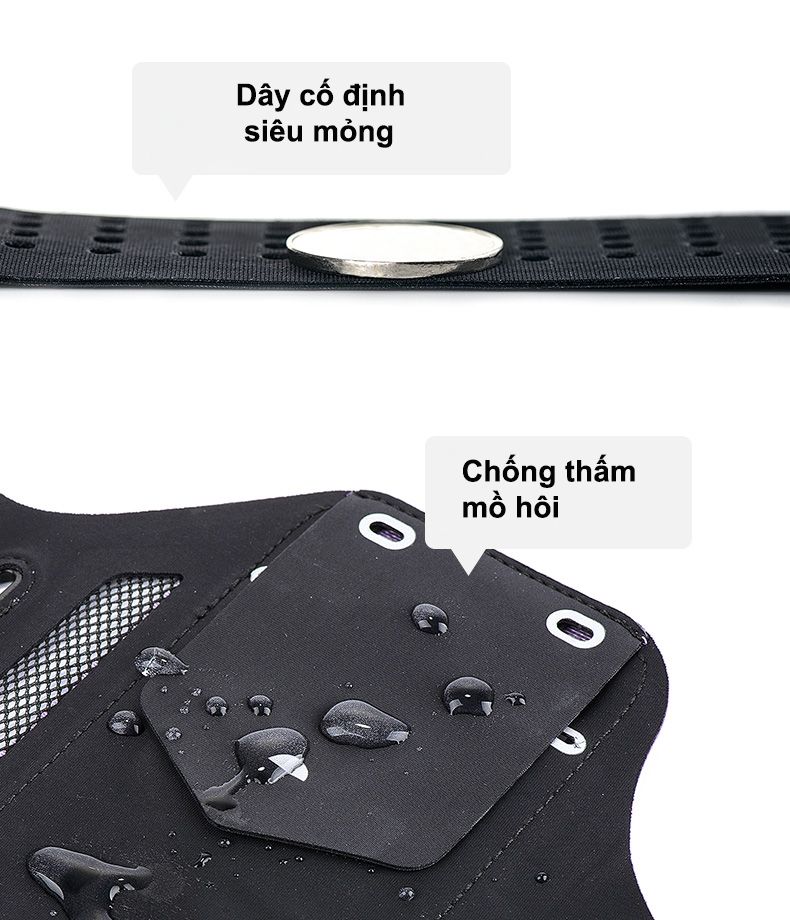 Túi đeo điện thoại bắp tay chạy bộ, chơi thể thao NatureHike NH16Y008-B
