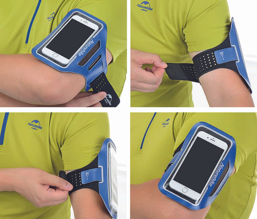 Túi đeo điện thoại bắp tay chạy bộ, chơi thể thao NatureHike NH16Y008-B