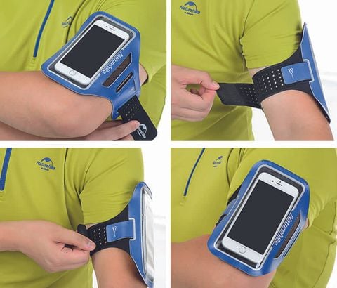 Túi đeo điện thoại bắp tay chạy bộ, chơi thể thao NatureHike NH16Y008-B