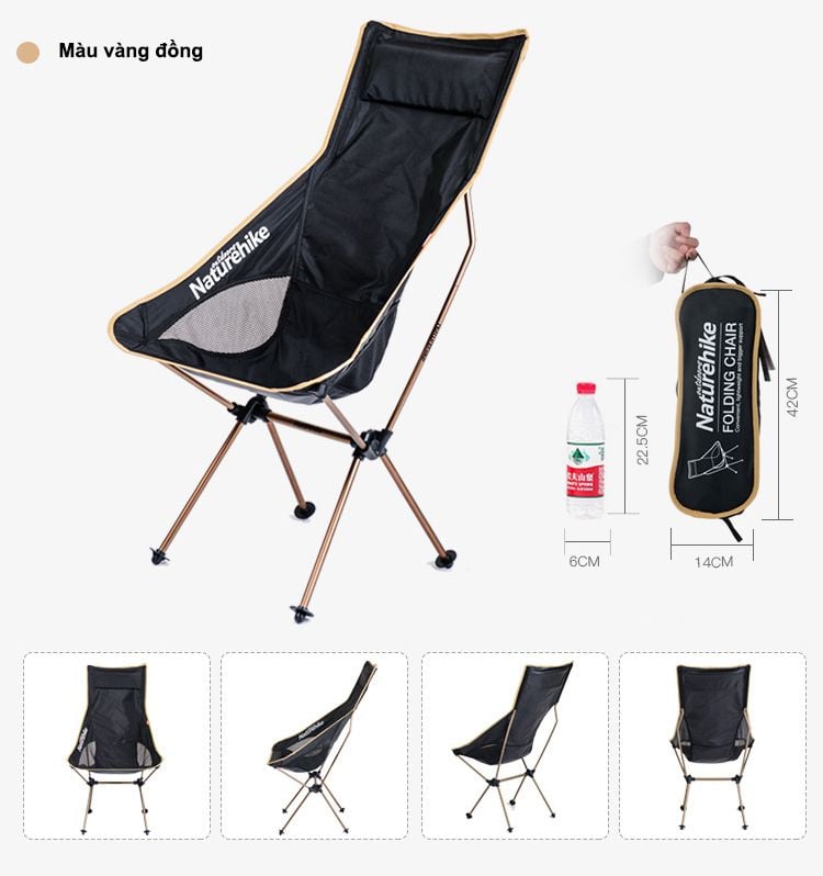 Ghế xếp thư giãn, đi câu cá, cắm trại NatureHike NH17Y010-L