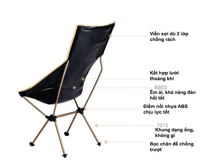 Ghế xếp thư giãn, đi câu cá, cắm trại NatureHike NH17Y010-L