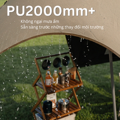 Tăng dã ngoại trung tâm Naturehike CNK2650WS023 chống nóng với keo Titan đen