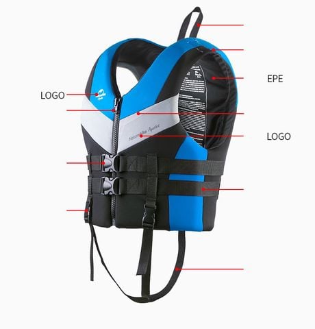 Áo phao bơi, chơi ván Sup, đi thuyền bơm hơi NatureHike NH18F001-Y