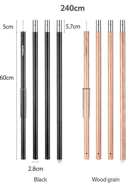 Chống tăng hợp kim nhôm Naturehike NH20PJ048 cao 2,8 mét