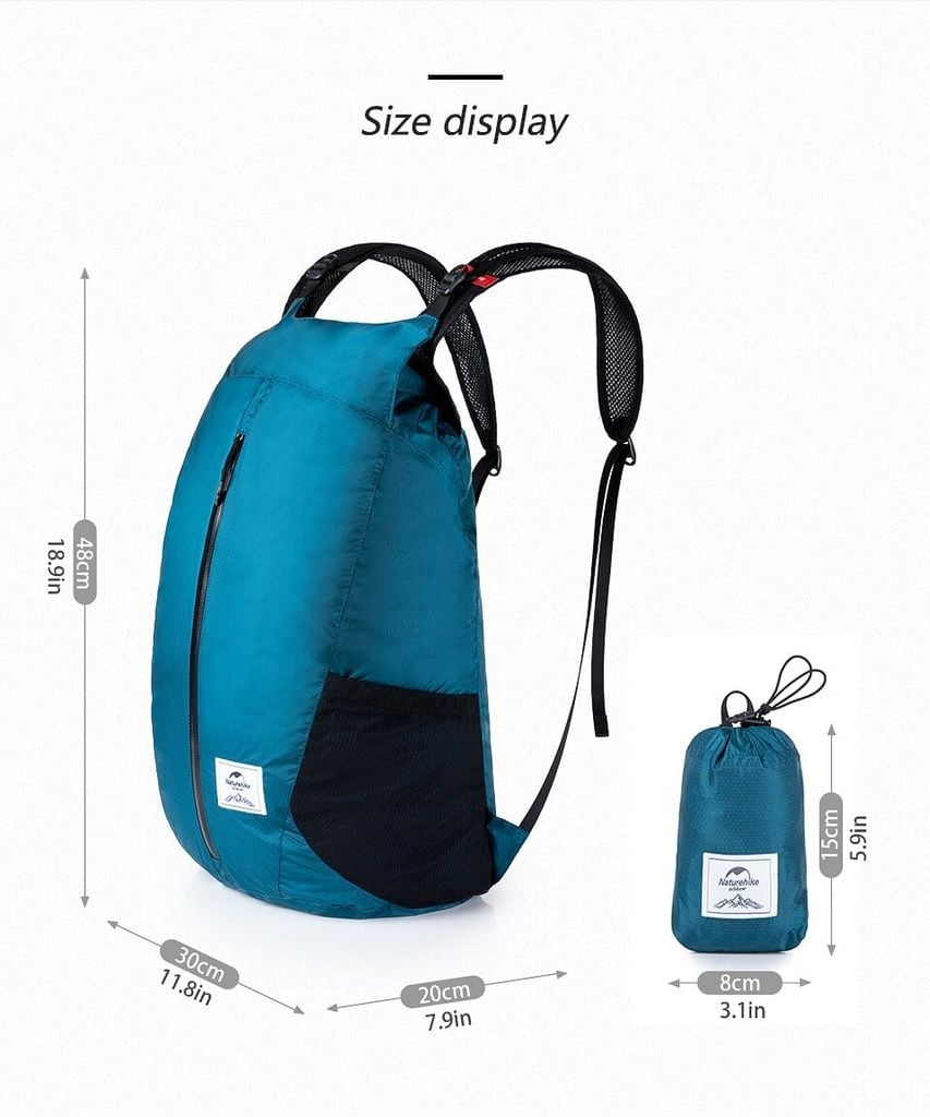 Balo gập gọn Naturehike NH18B510-B dễ sử dụng, dễ mang theo