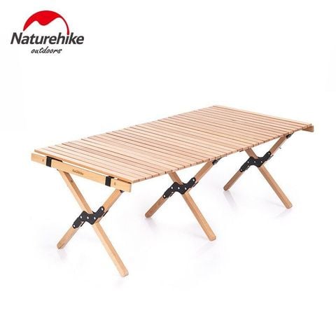Bàn gấp gỗ Naturehike NH19JJ009 sử dụng dã ngoại, cắm trại cho nhóm đông người
