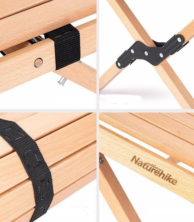 Bàn gấp gỗ Naturehike NH19JJ009 sử dụng dã ngoại, cắm trại cho nhóm đông người