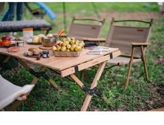 Bàn gấp gỗ Naturehike NH19JJ009 sử dụng dã ngoại, cắm trại cho nhóm đông người
