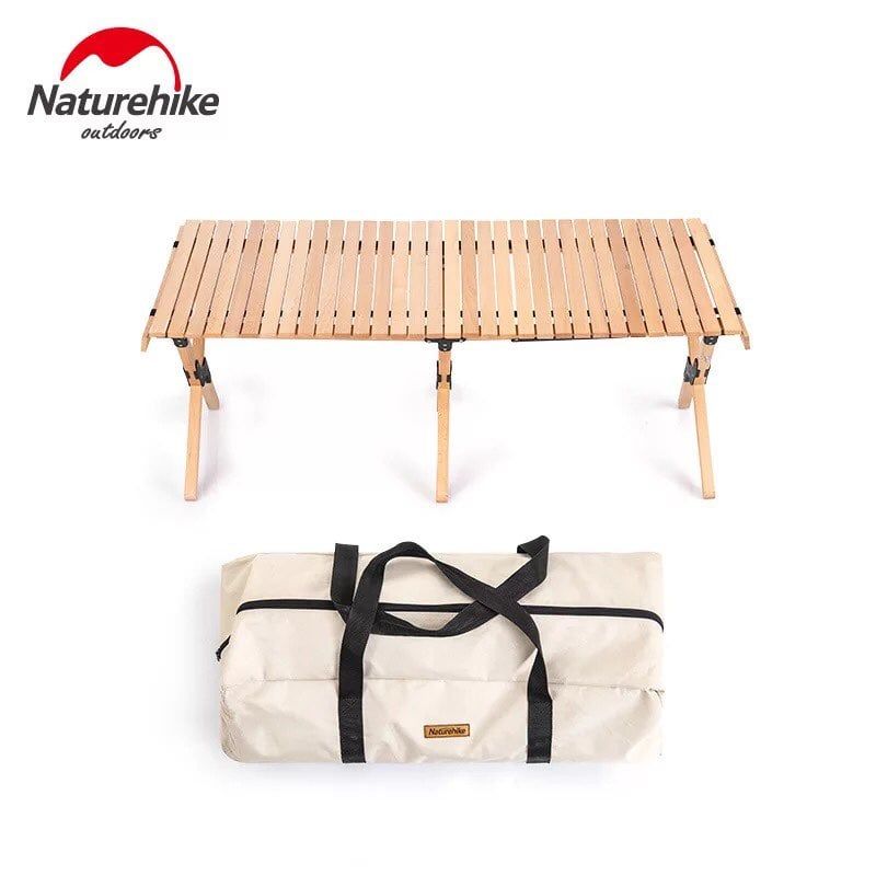 Bàn gấp gỗ Naturehike NH19JJ009 sử dụng dã ngoại, cắm trại cho nhóm đông người